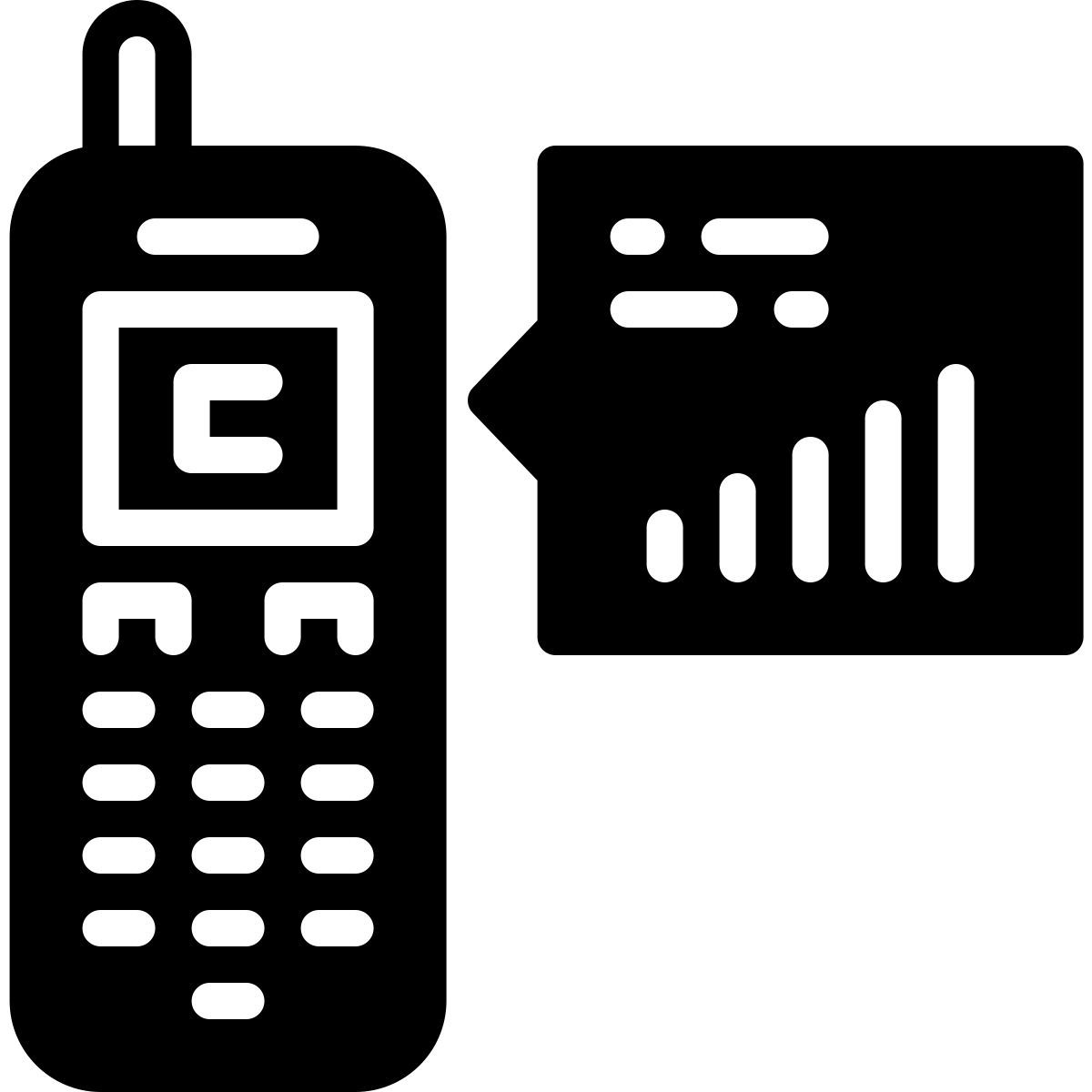 vintage mobile phone icon