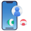external mobile-call-mobile-rabit-jes-flat-gradient-rabit-jes icon
