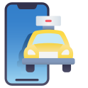 external taxi-mobile-rabit-jes-flat-gradient-rabit-jes icon