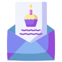 external invitation-letter-birthday-and-party-rabit-jes-flat-rabit-jes icon