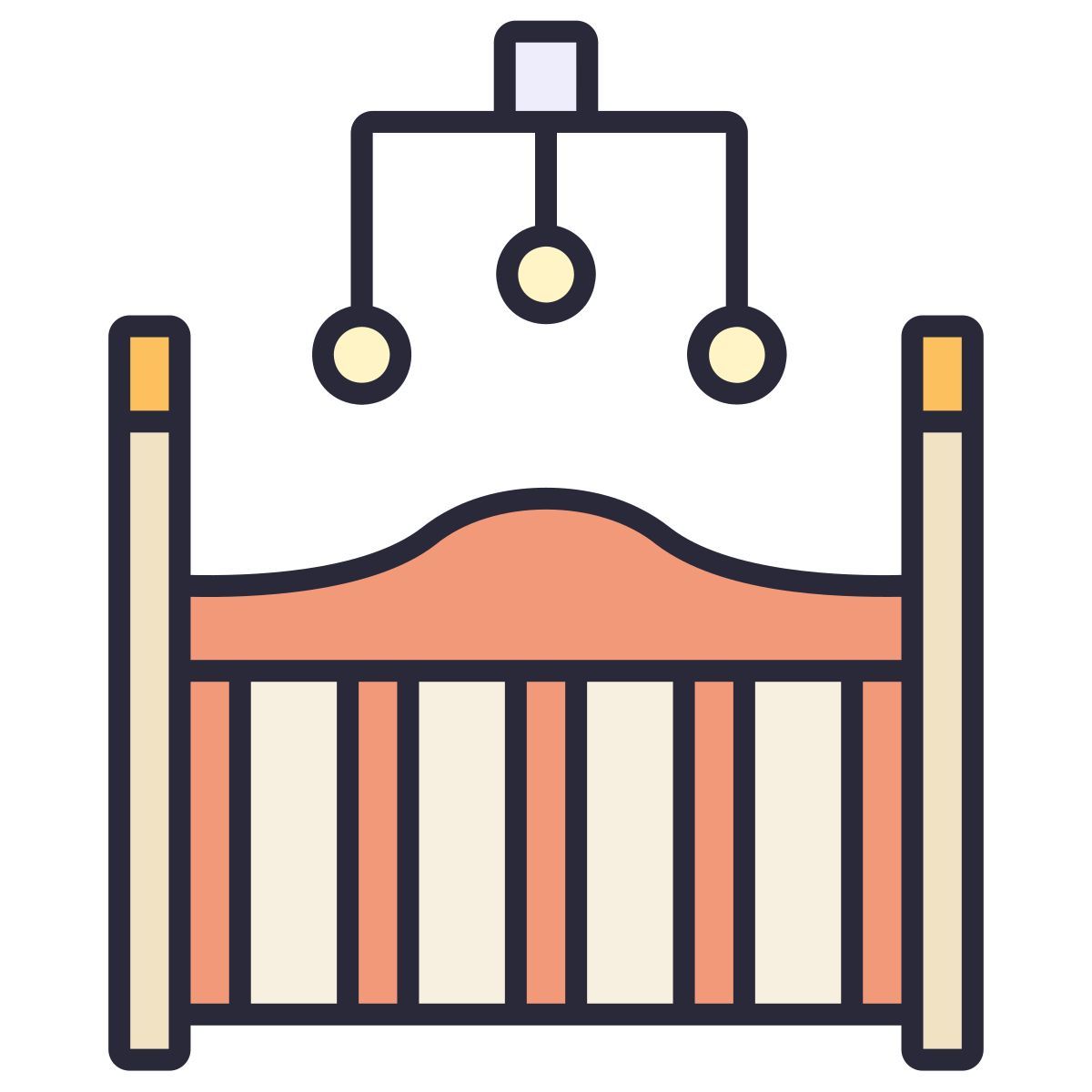 baby bed icon