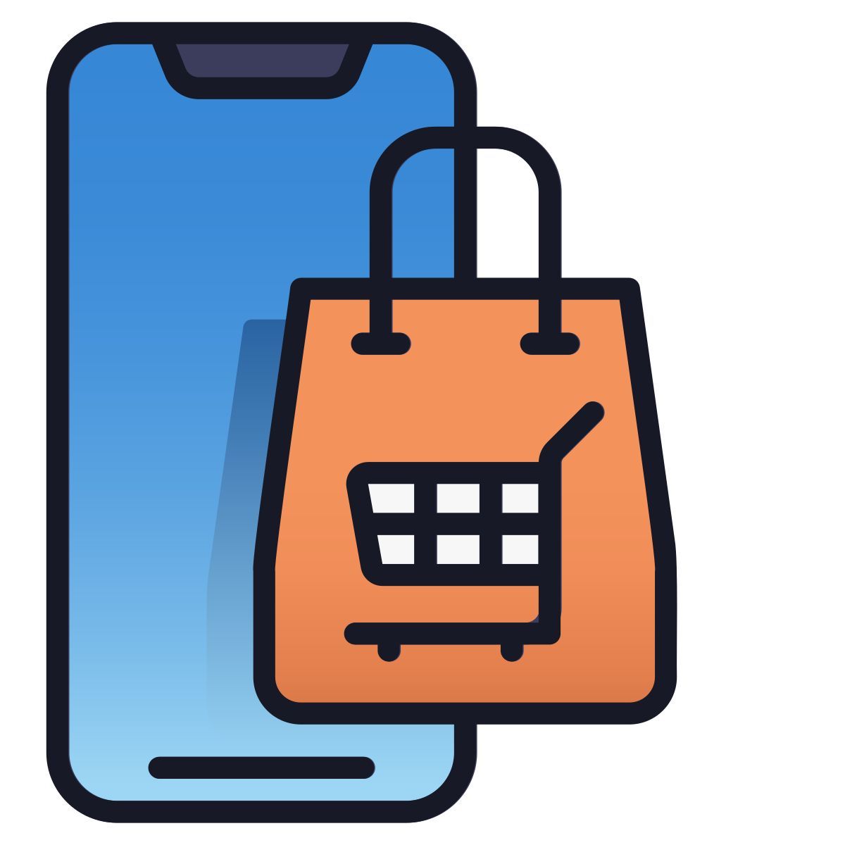mobile shopping icon