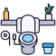 external toilet-home-decoration-rabit-jes-outline-color-rabit-jes icon
