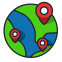 external world-navigation-and-maps-rabit-jes-outline-color-rabit-jes icon