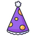 external party-hat-birthday-and-party-rabit-jes-outline-color-rabit-jes icon