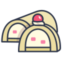 external roll-cake-dessert-rabit-jes-outline-color-rabit-jes icon