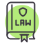 external book-law-crime-and-justice-random-chroma-amoghdesign icon