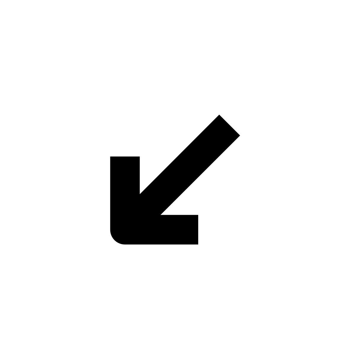 arrow down left icon