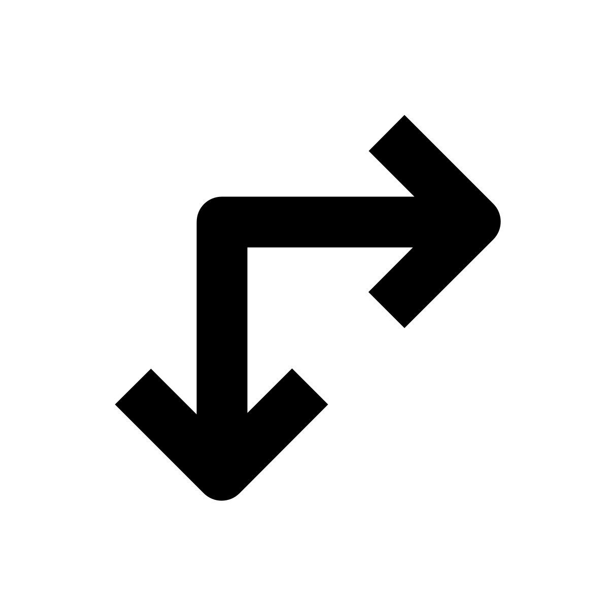 arrow right down icon