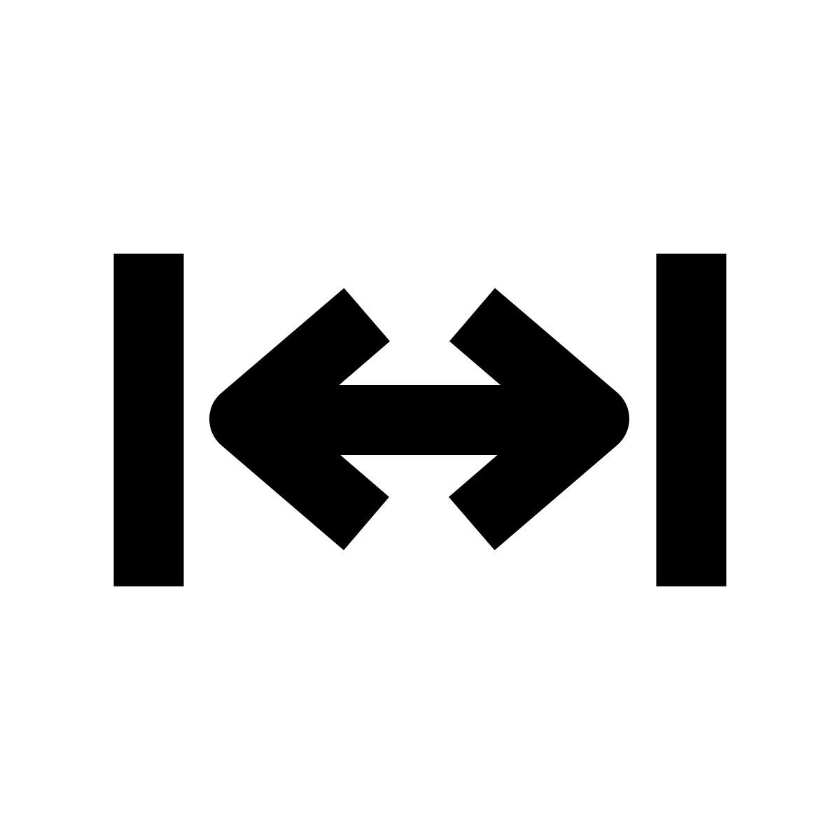 화살표가 수평으로 줄어듭니다 icon