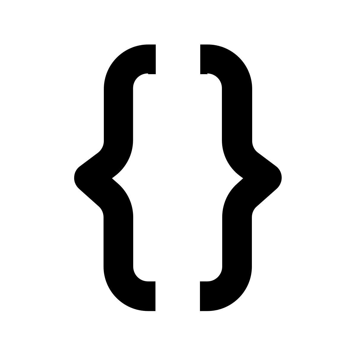 Parentesi graffe icon