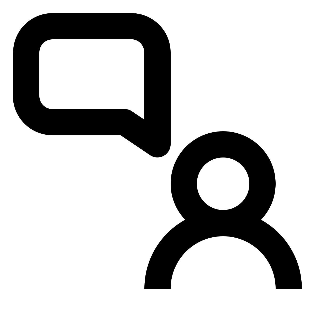 chat bubble user icon