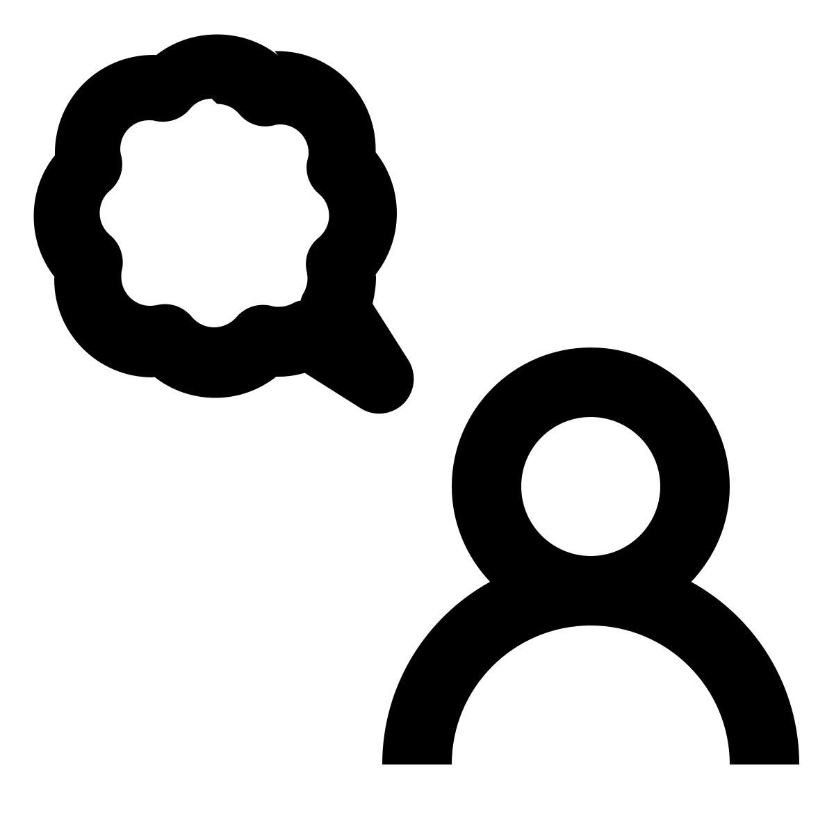 chat blasen benutzer icon
