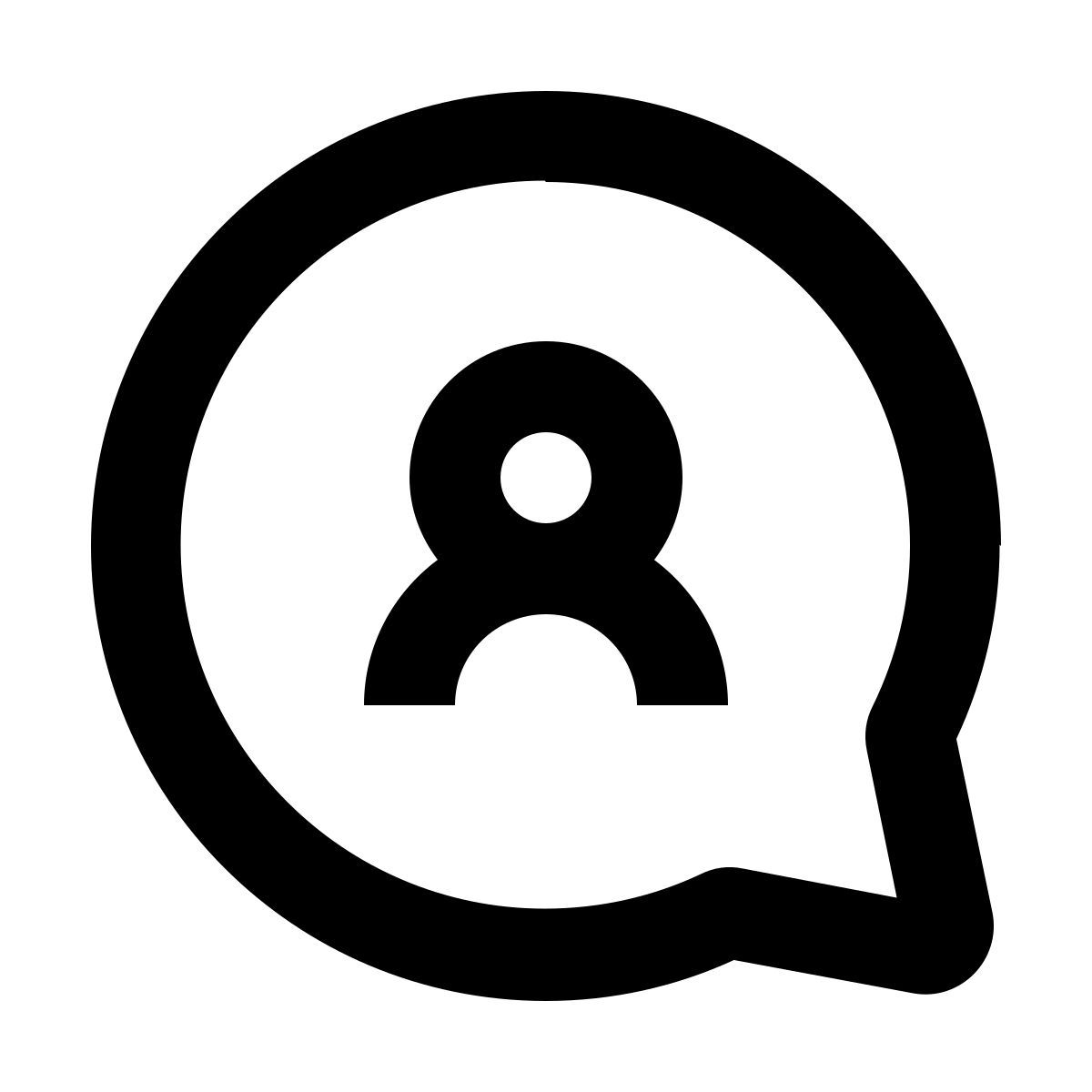 chat blasen benutzer icon