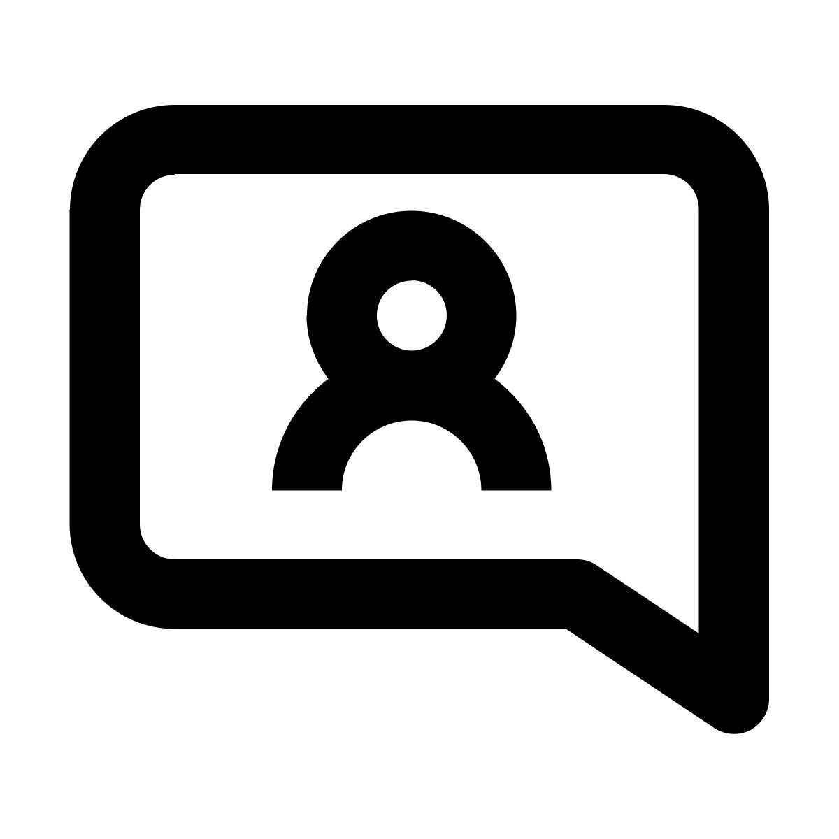 chat bubble user icon