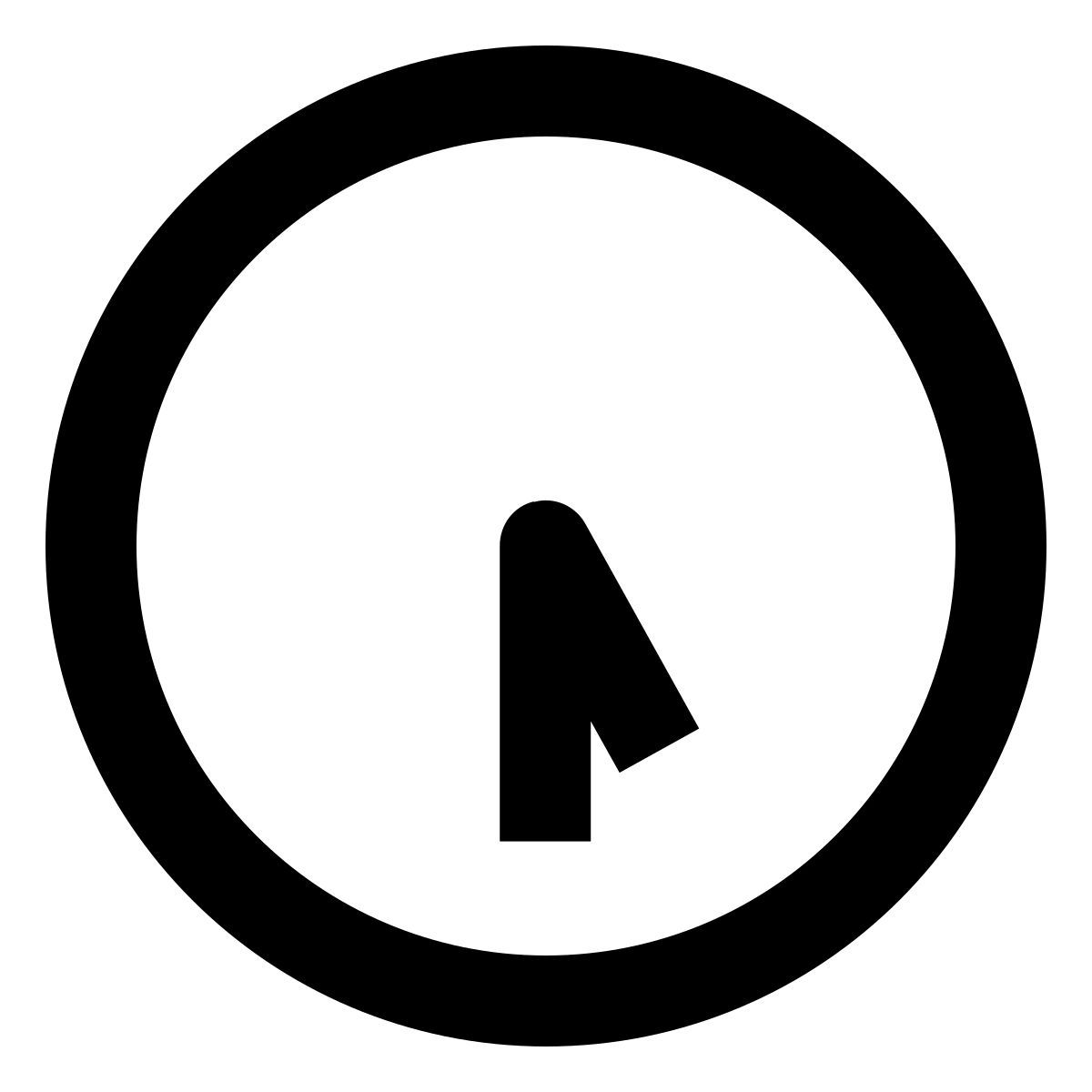 clock half past five icon