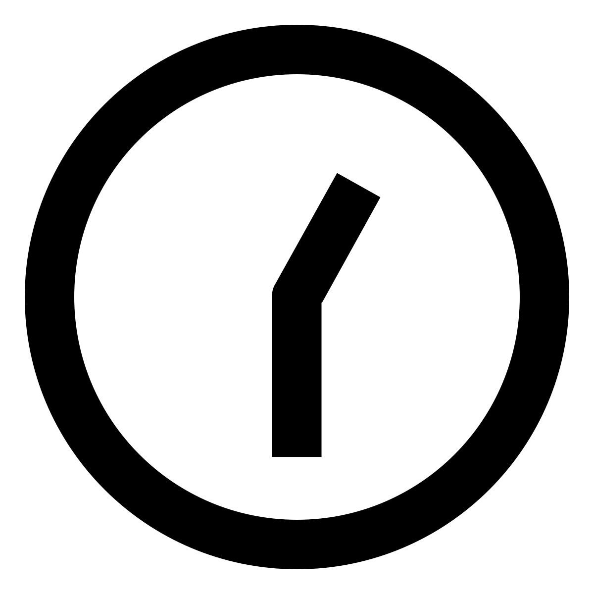 clock half past one icon