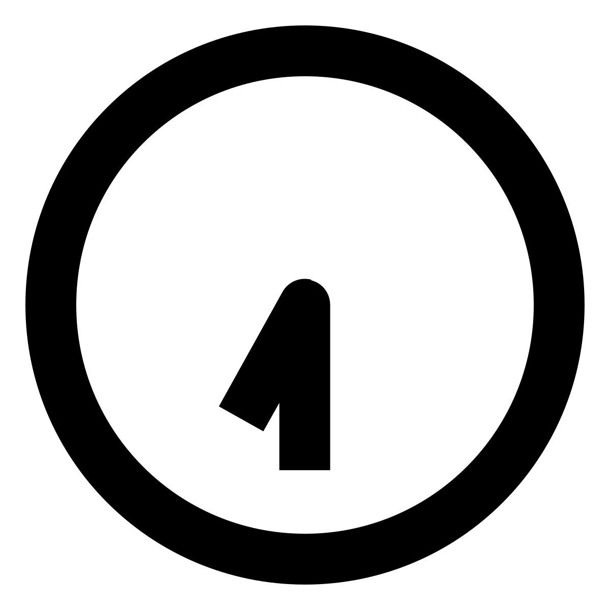 clock half past seven icon