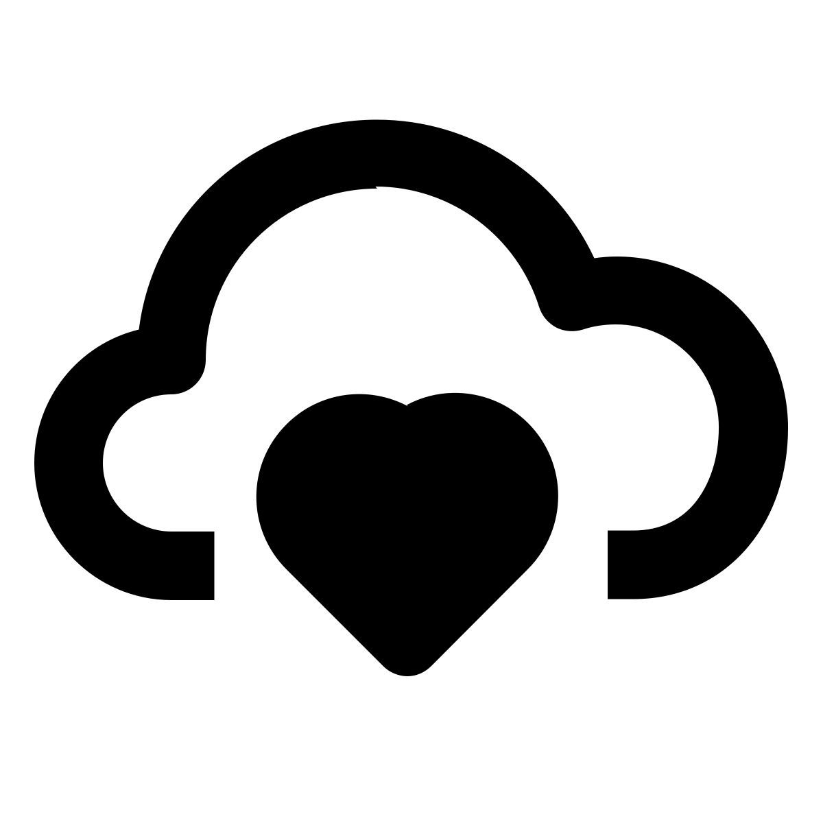 cloud heart icon