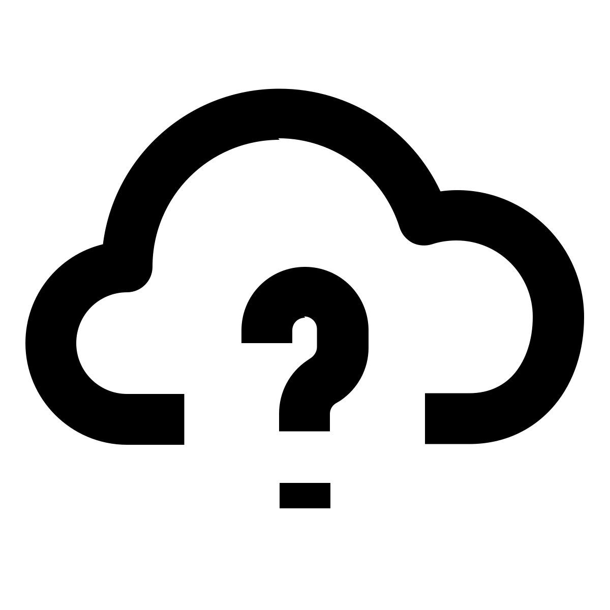 cloud question icon