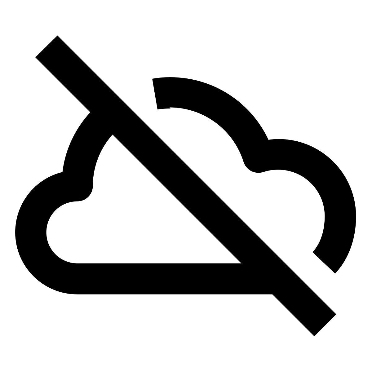 cloud slash icon