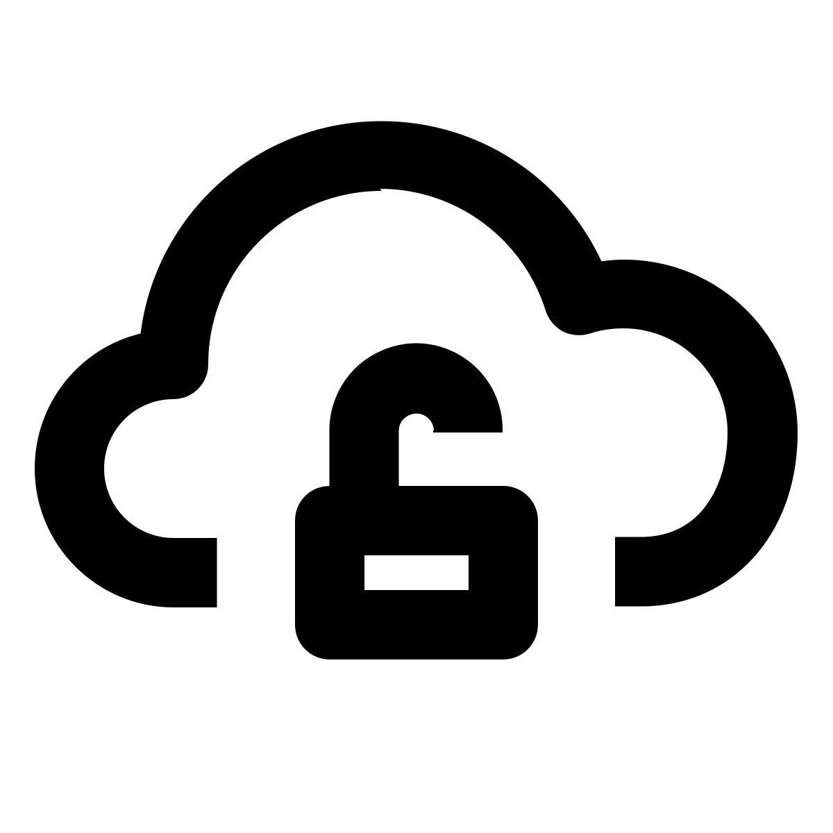 cloud unlock icon