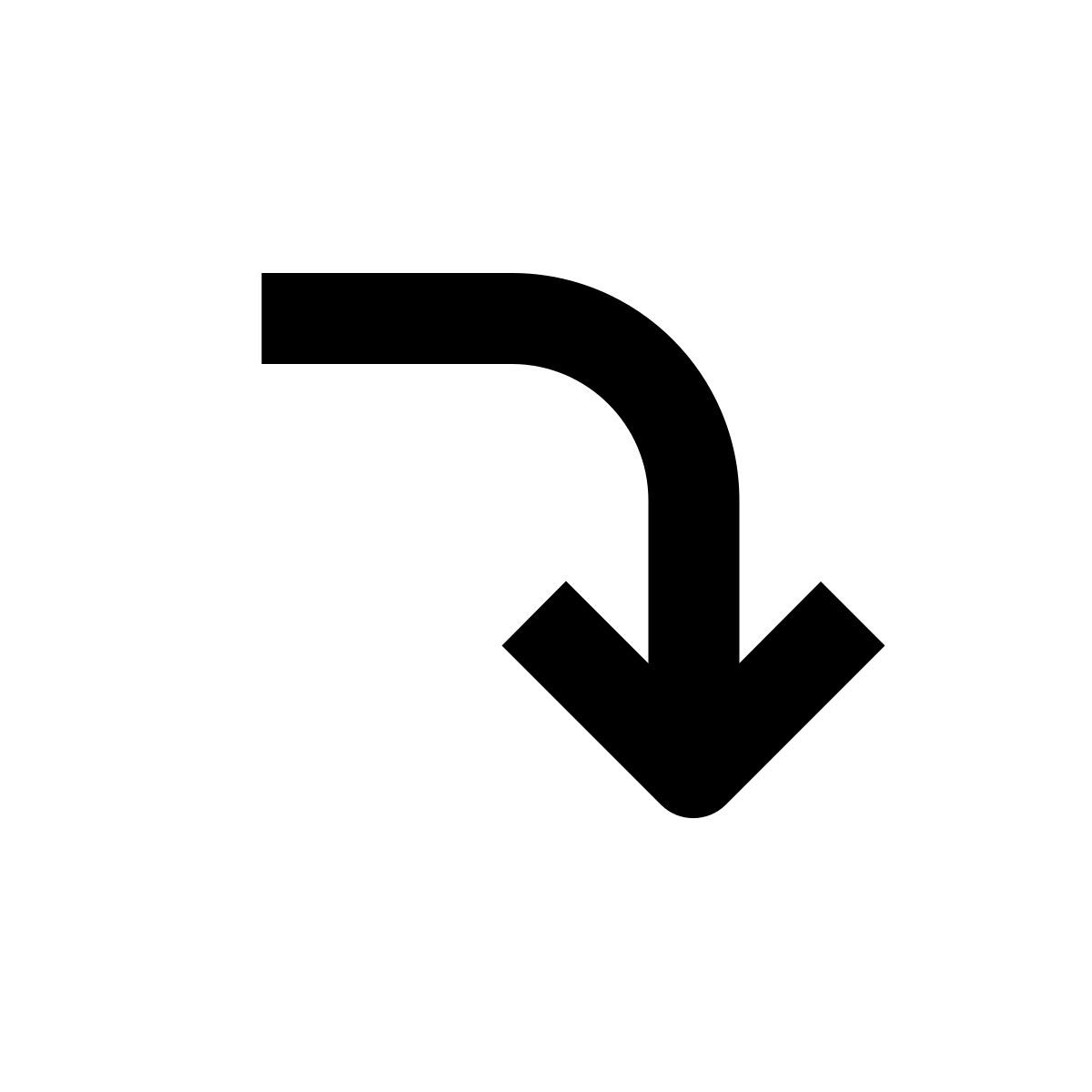 corner right down icon