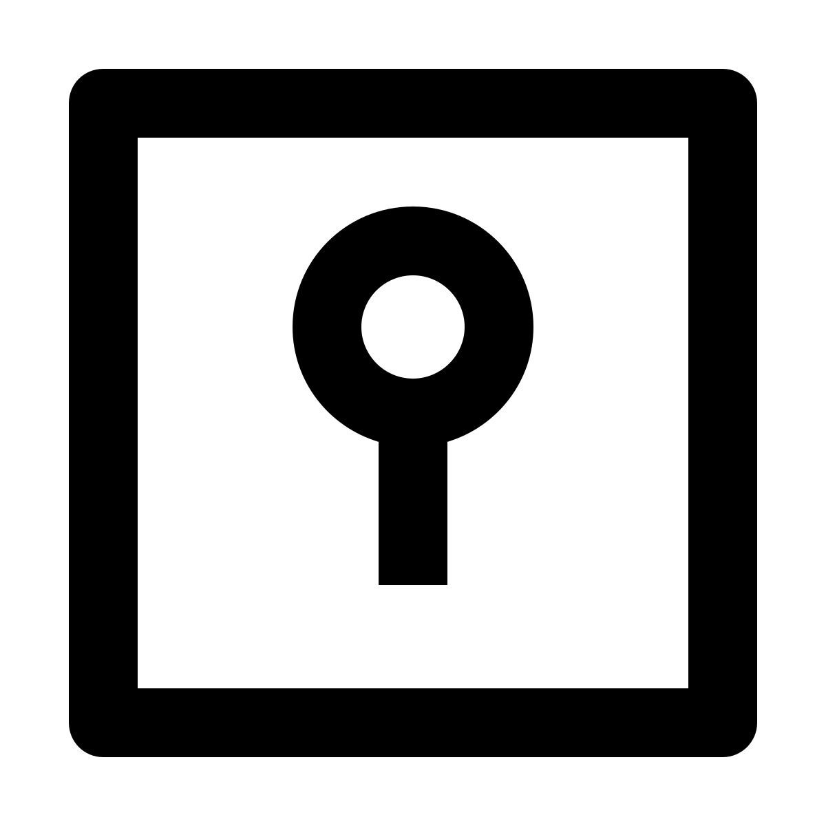 keyhole square icon