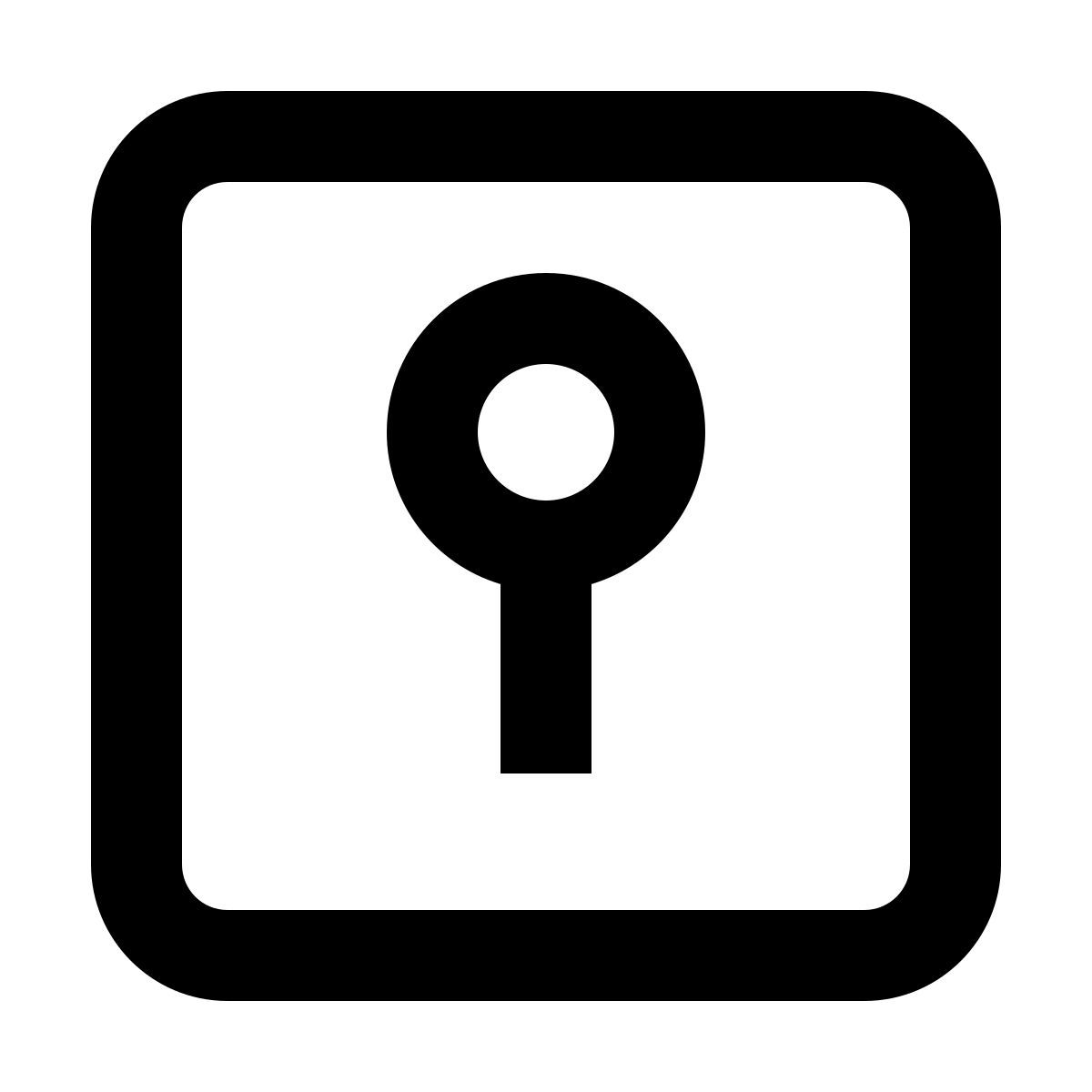 keyhole square icon