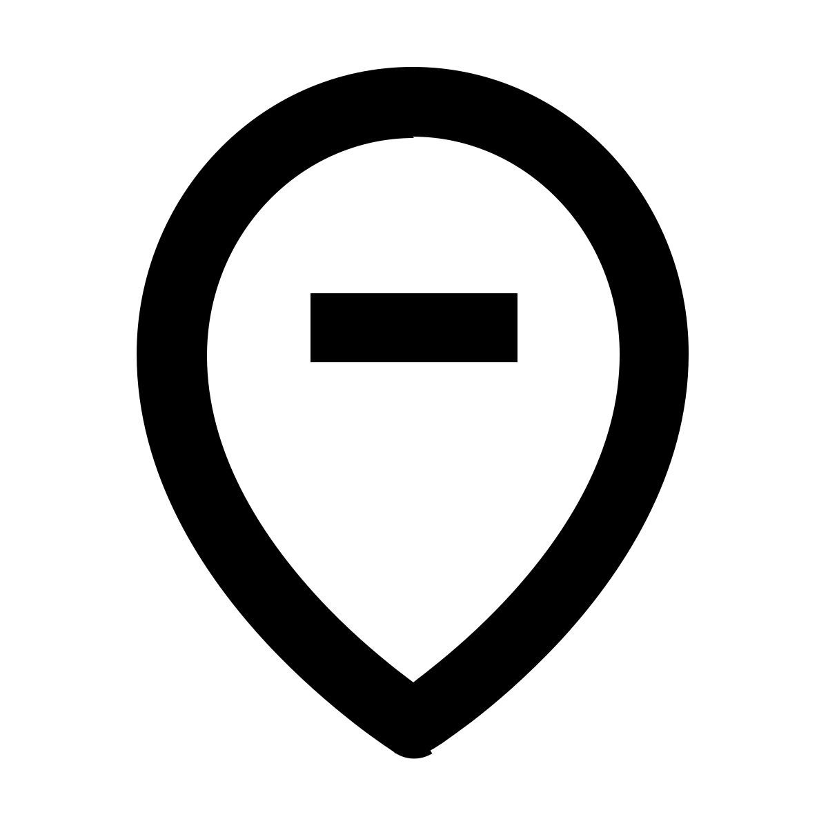 map marker minus icon