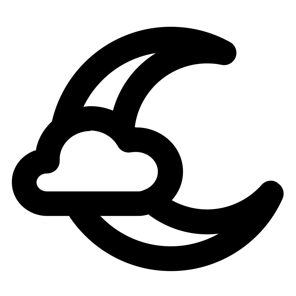 partly cloudy night icon