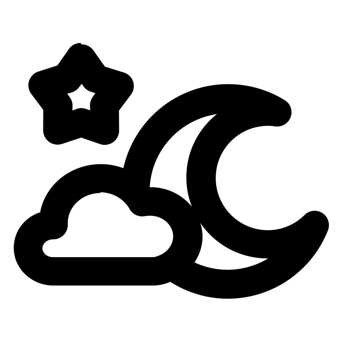 partly cloudy night icon