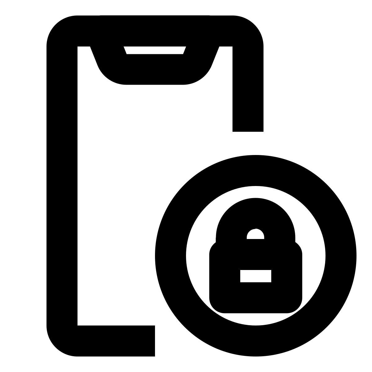 smartphone lock icon