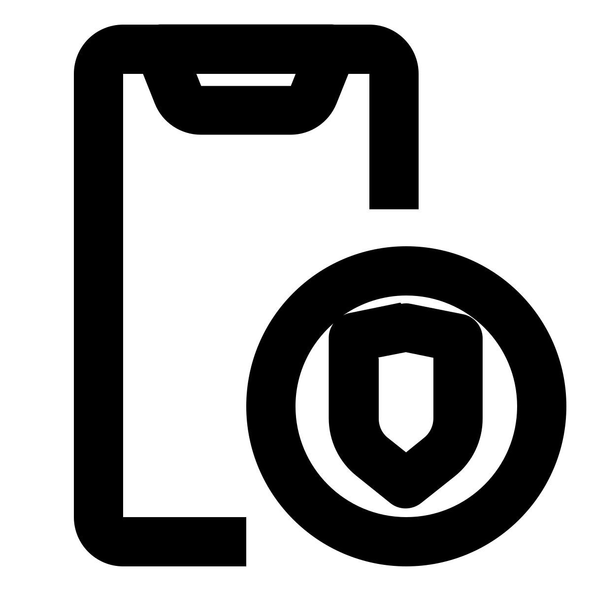 smartphone shield icon