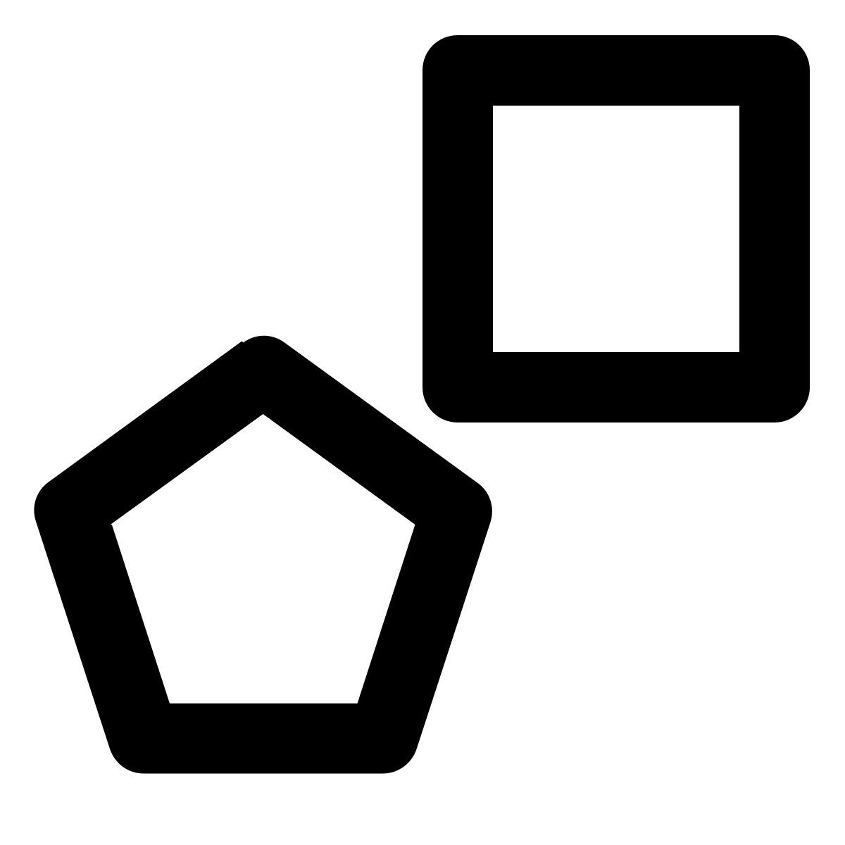square and pentagon icon
