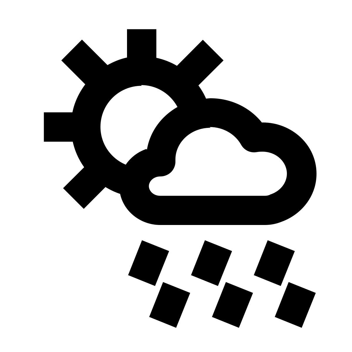 sunny drizzle icon
