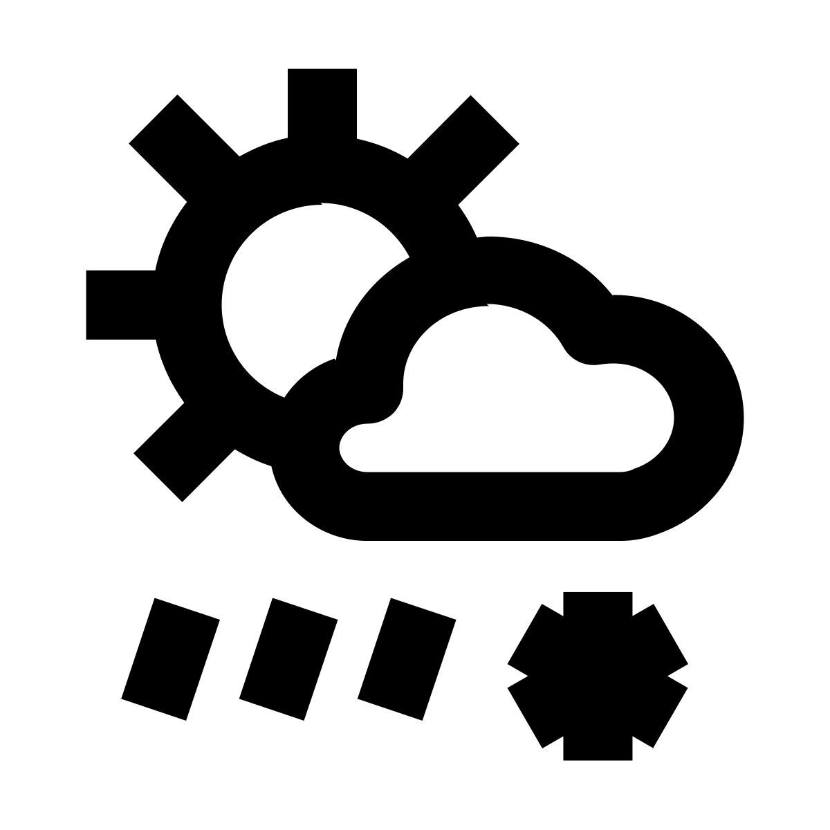 sunny sleet icon