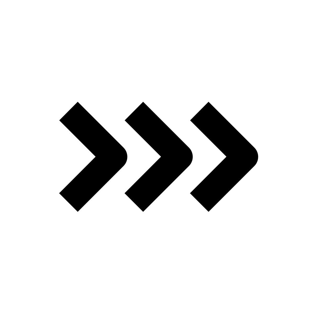 triple right arrow icon