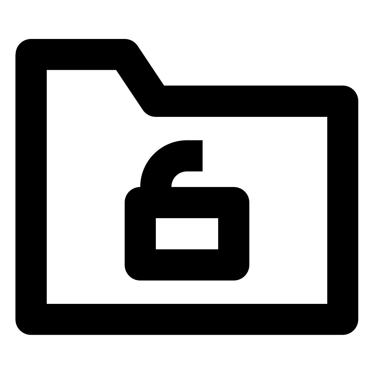 déverrouiller le dossier icon