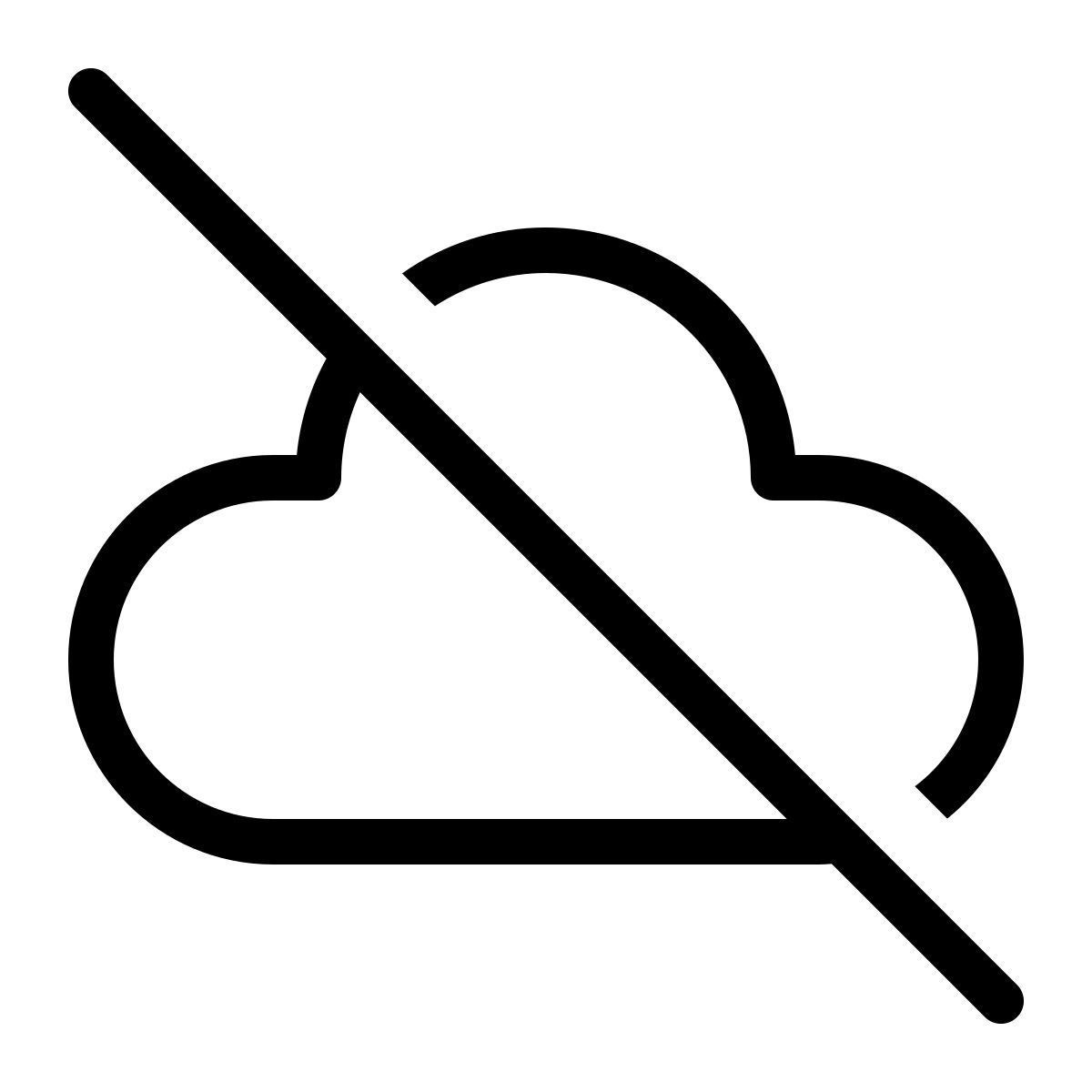 cloud center off icon