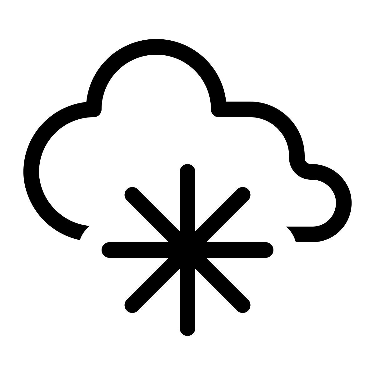 cloud snowflake icon