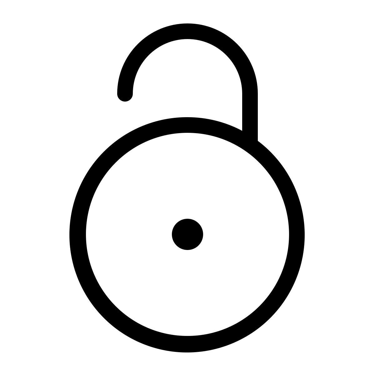 unlock circle icon