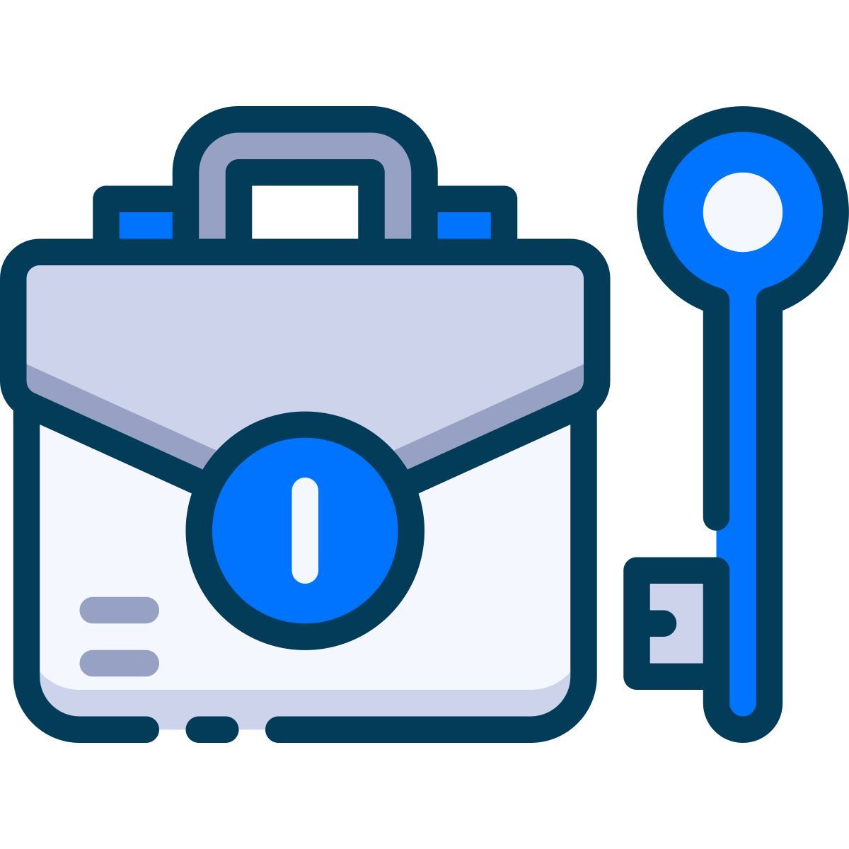briefcase and key icon