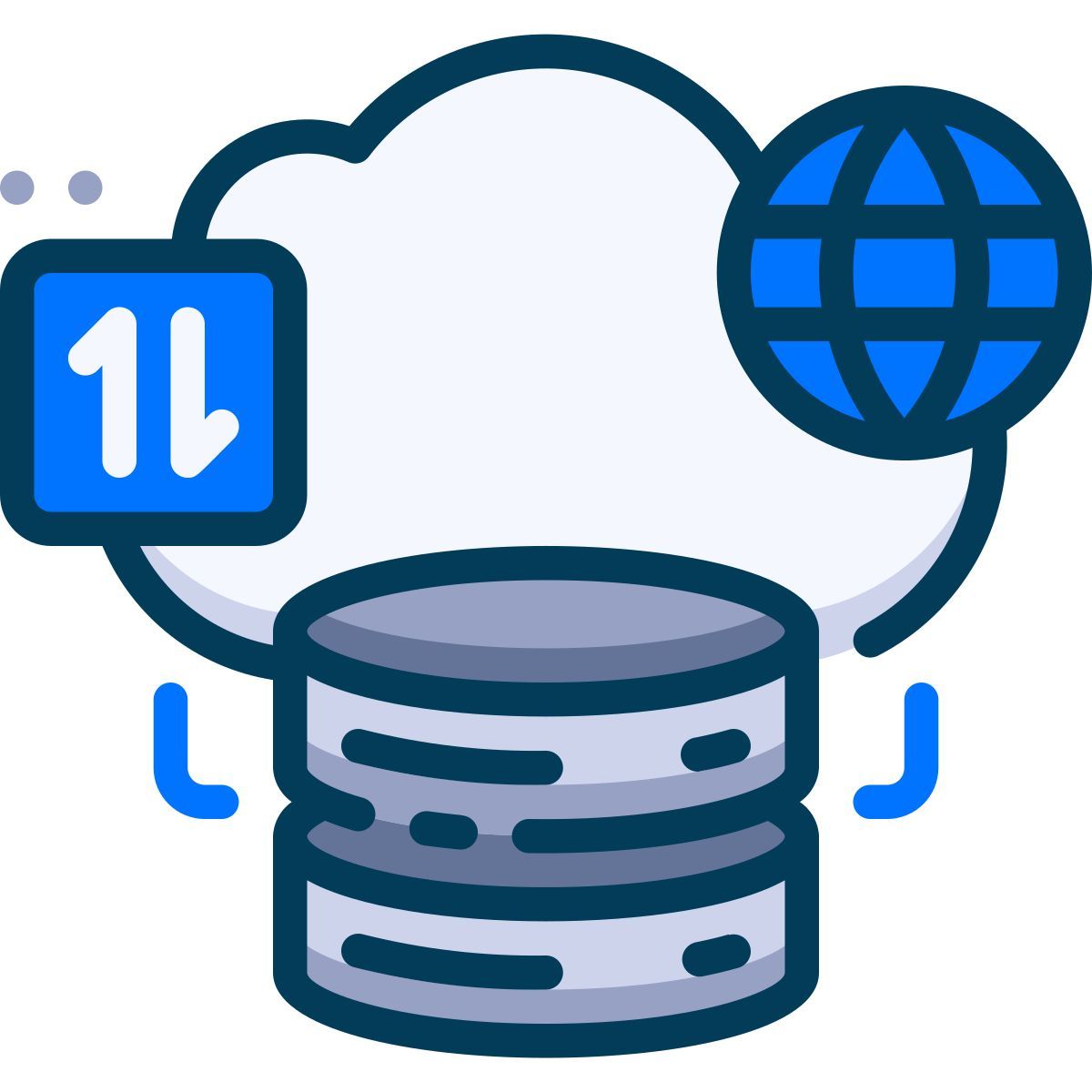 cloud data connection icon