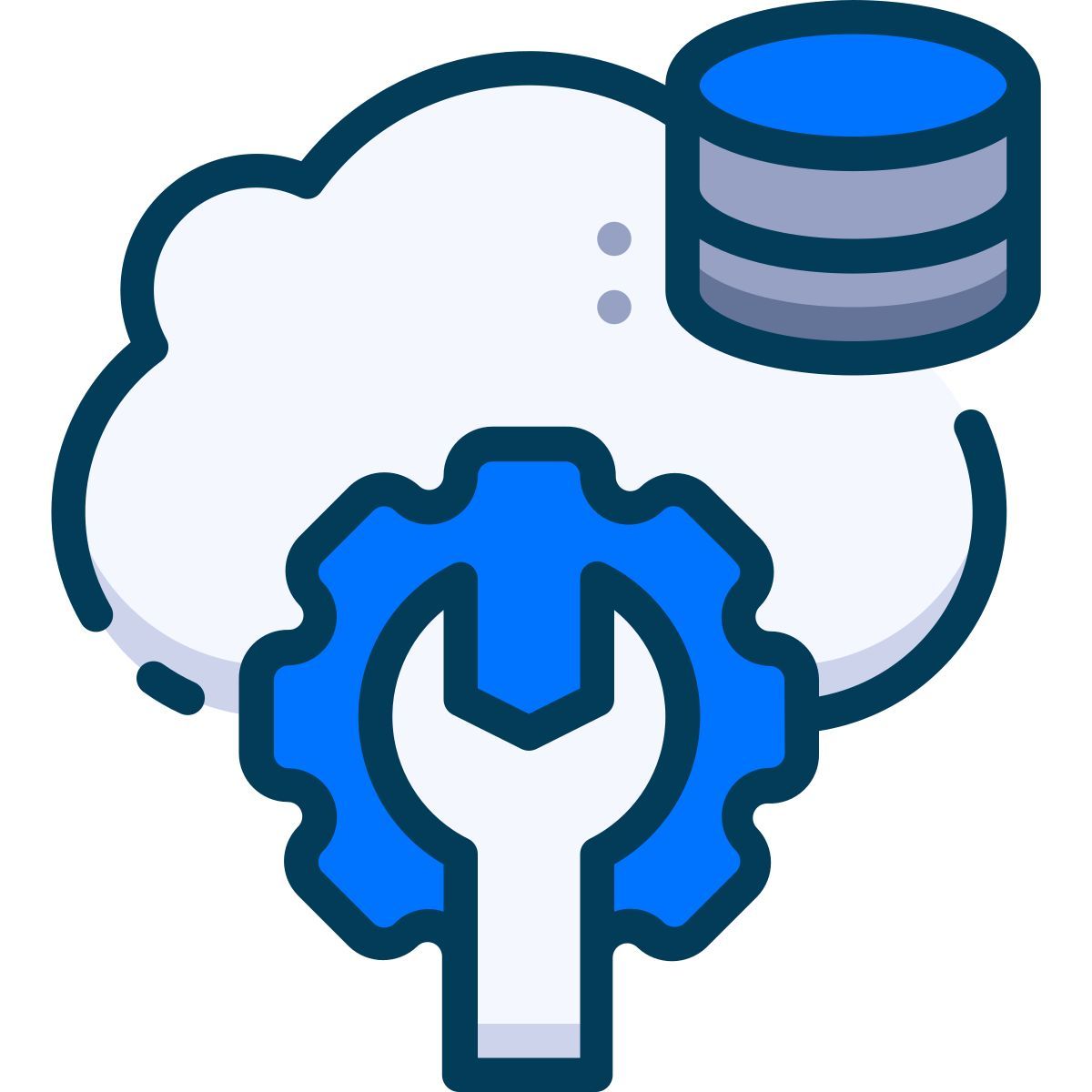 cloud data maintanance icon