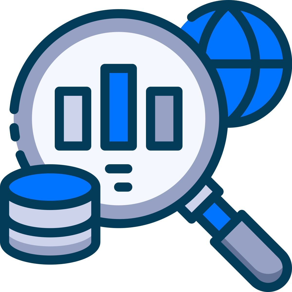 network data analysis icon