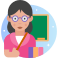 external teacher-women-profession-sbts2018-flat-sbts2018 icon