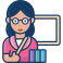 external teacher-women-profession-sbts2018-lineal-color-sbts2018 icon