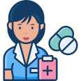 external pharmacist-women-profession-sbts2018-lineal-color-sbts2018 icon