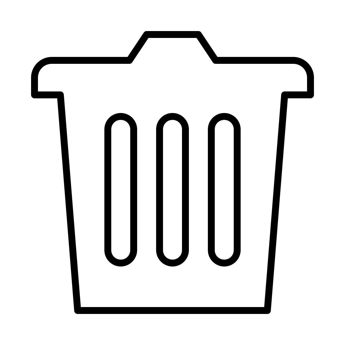 trash bin icon